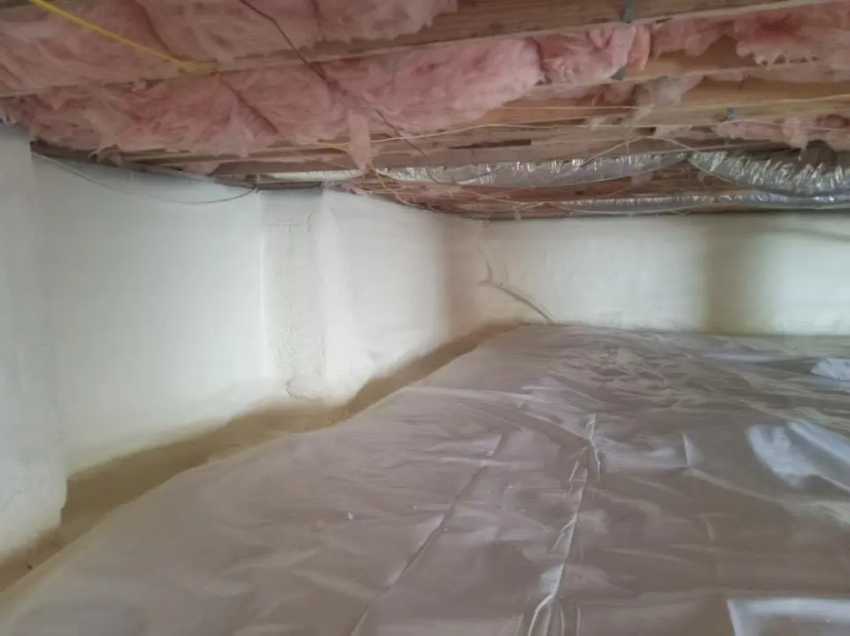 Crawl space encapsulation with closed-cell spray foam for Attic Insulation in Morris Plains
